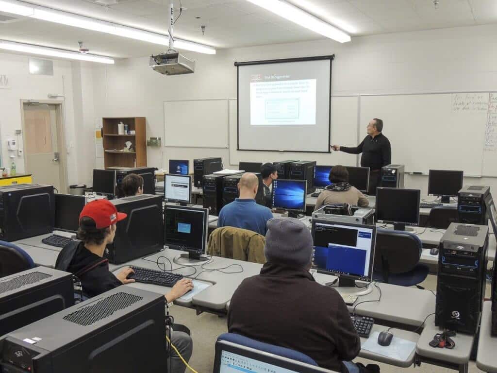 Information Technology students in classroom