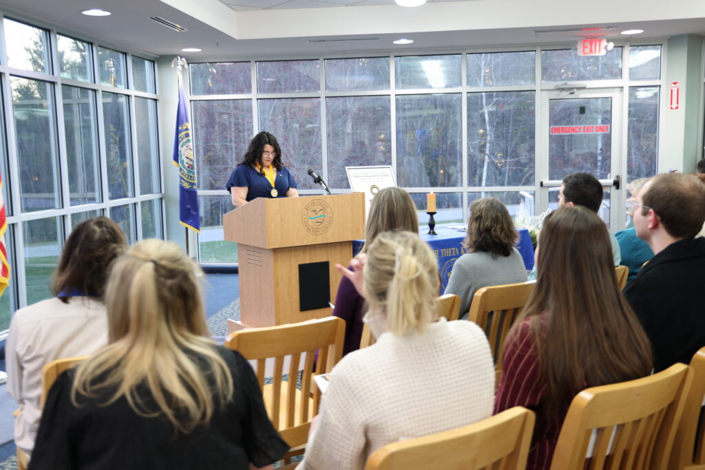 Student giving a speech